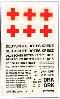 Deutsches Rotes Kreuz Beschriftungen ca. 6 x 10 cm