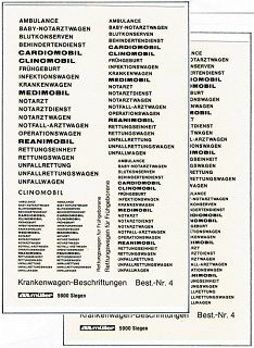 Müller  Decal 1:87 KTW Beschriftungen