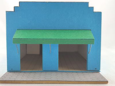 Blaues Geschäft 1/87 Spur H0, Bausatz