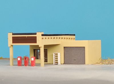 Tankstelle+Garage Santa Fe Stil 1/160, N, Bausatz/Kit