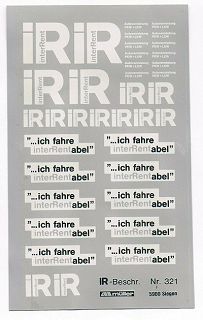 Müller  Decal 1:87 InterRent Autovermietung PKW+LKW weiß silber