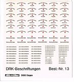 Deutsches Rotes Kreuz Beschriftungen / Embleme ca. 6 x 10 cm