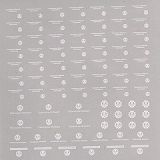 THW Technisches Hilfswerk Beschriftungen Weiß mit Silber H0 1:87  ca. 6 x 10 cm