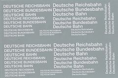 Deutsche Bahn, Deutsche Bundesbahn, Deutsche Reichsbahn Schriften, Weiß ca. 6 x 10 cm  H0 1:87