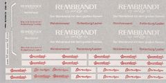 REMBRANDT van Rijn Der Weinbrand mit dem großen Namen Weinbrennerei Rottenburg/Laaber/Doornkaat /Berentzen ca.10 x 20 cm H0 1:87
