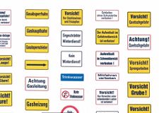 Warnschilder  und Vorsichtsschilder SK-Folie ca. 6 x 10 cm H0 1:87