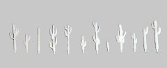 Cactus-Set 1, 12 Saguaro zum Bemalen H ca. 0,5 – 4 cm, 3D-Druck-Set Cactus-Set 1, 12 Saguaro zum Bemalen H ca. 0,5 – 4 cm, 3D-Druck-Set