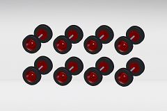Radsatz einzeln bereift 11,7 mm, 8 Achsen Radsatz einzeln bereift 11,7 mm, 8 Achsen