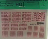 Müller  Decal 1:87 Feuerwehr Schriften Versch. Größe