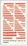 Müller  Decal 1:87 Feuerwehr Schrift div.Größen rot